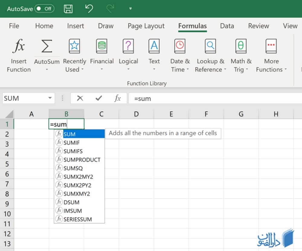 آموزش فرمول نویسی در اکسل + تصاویر
